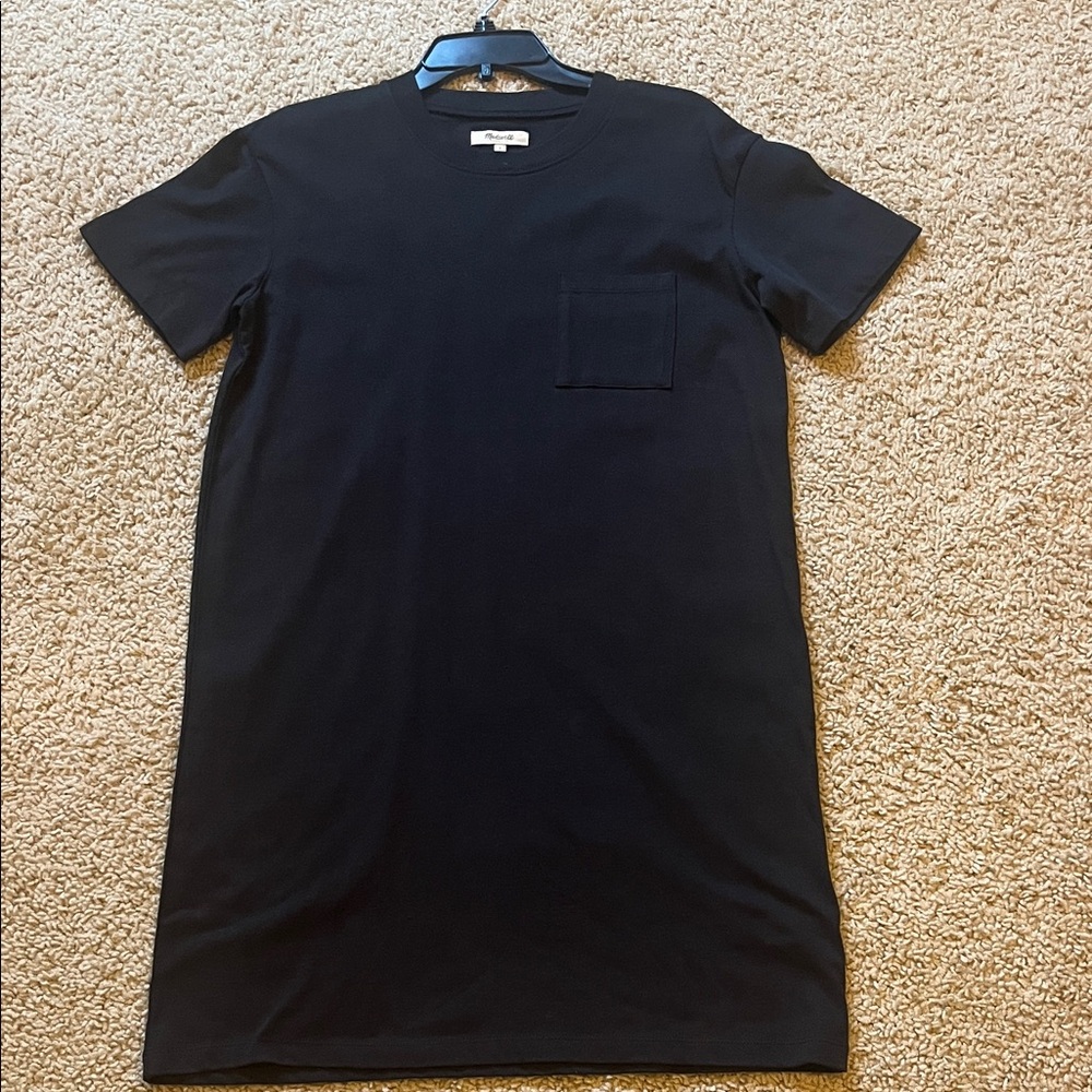 Black Pocket T-Shirt Dress